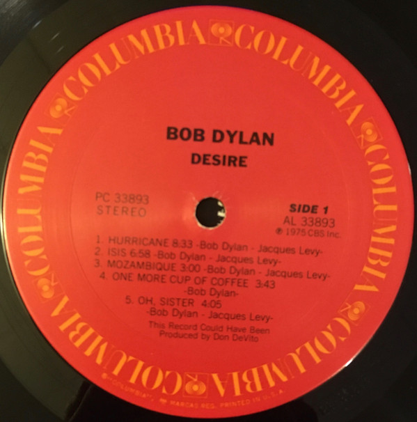 Bob Dylan - Desire | Columbia (PC 33893) - 2
