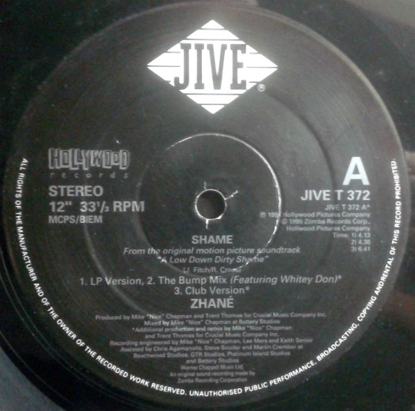 Zhané - Shame | Jive (JIVE T 372) - 3