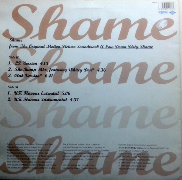 Zhané - Shame | Jive (JIVE T 372) - 2
