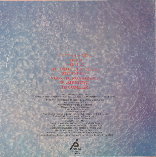 Lucio Dalla - Viaggi Organizzati | Pressing (ZPLPS 34219) - 2