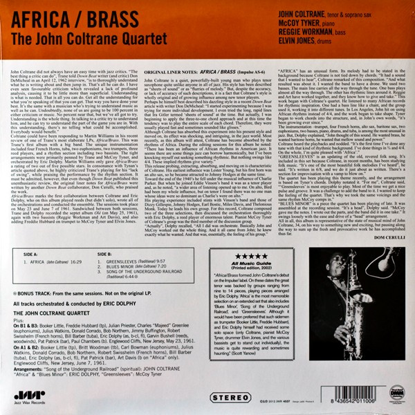 The John Coltrane Quartet - Africa / Brass | Jazz Wax Records (JWR 4537)