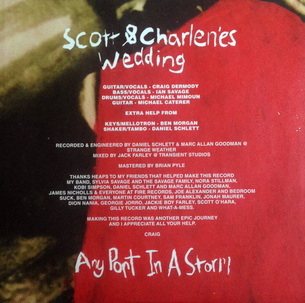 Scott & Charlene's Wedding - Any Port In A Storm | Fire Records (FIRELP331) - 4 Scott & Charlene's Wedding - Any Port In A Storm | Fire Records (FIRELP331) - 4