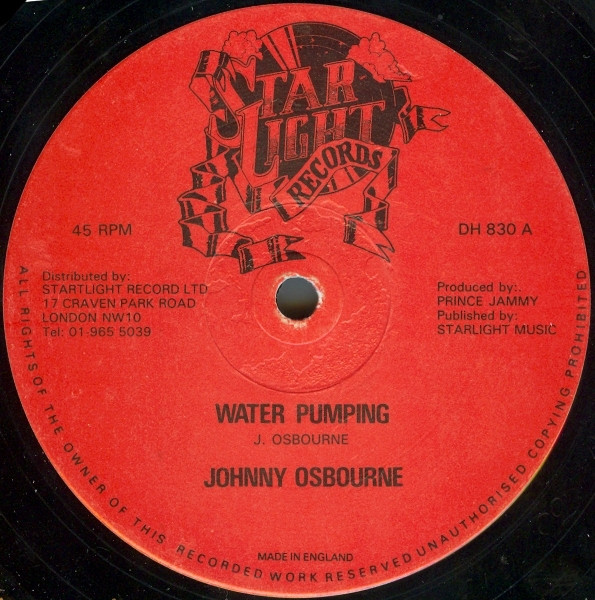 Johnny Osbourne / Wayne Smith - Water Pumping / Music On My Mind | Starlight Records (DH 830)