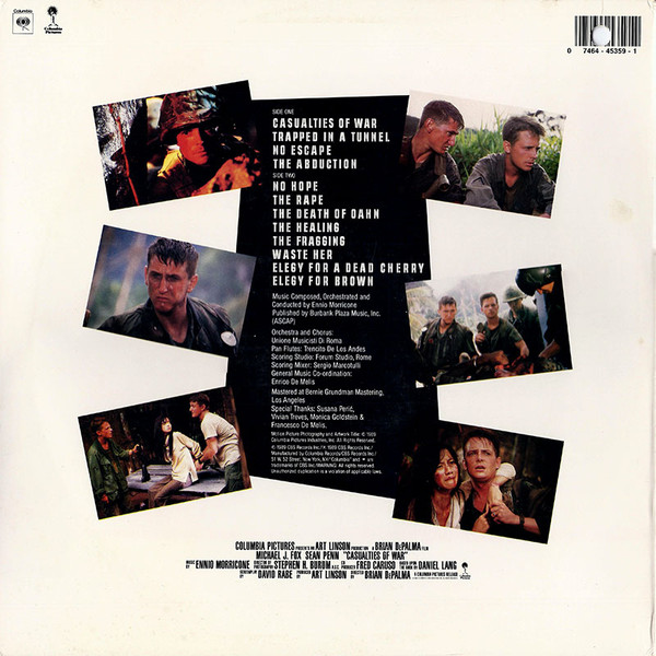 Ennio Morricone - Casualties Of War (Original Motion Picture Soundtrack) | Columbia (SC 45359)