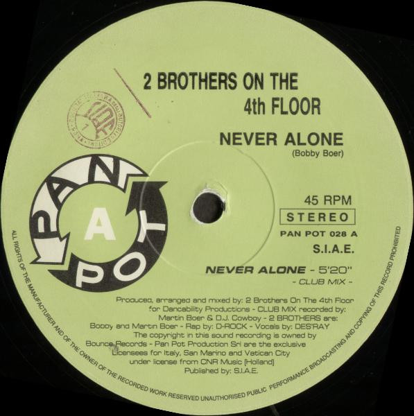 2 Brothers On The 4th Floor - Never Alone | Pan Pot (PAN POT 028) - 3