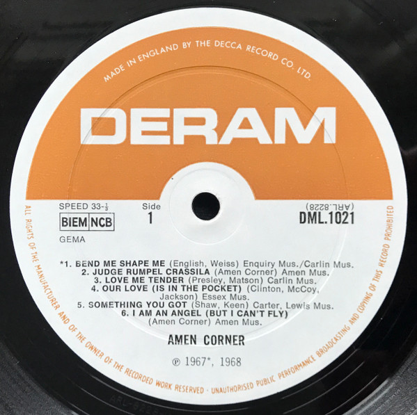 Amen Corner - Round Amen Corner | Deram (DML.1021) - 4 Amen Corner - Round Amen Corner | Deram (DML.1021) - 4