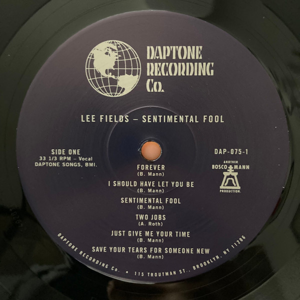 Lee Fields - Sentimental Fool | Daptone Records (DAP-075) Lee Fields - Sentimental Fool | Daptone Records (DAP-075)