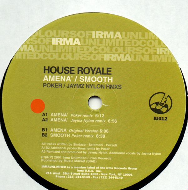 House Royale - Amena / Smooth | Irma Unlimited (IU012)