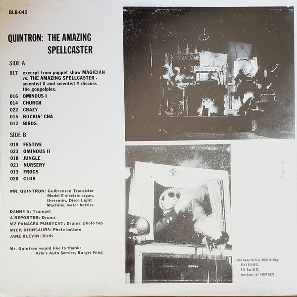 Quintron - The Amazing Spellcaster: Live At The Pussycat Caverns | Bulb Records (BLB-042) - 2