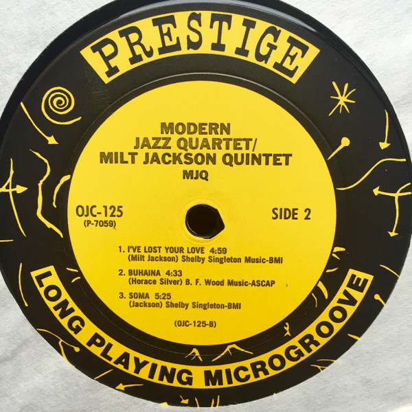 The Modern Jazz Quartet / Milt Jackson Quintet - MJQ | Original Jazz Classics (OJC-125 (P-7095)) - 4