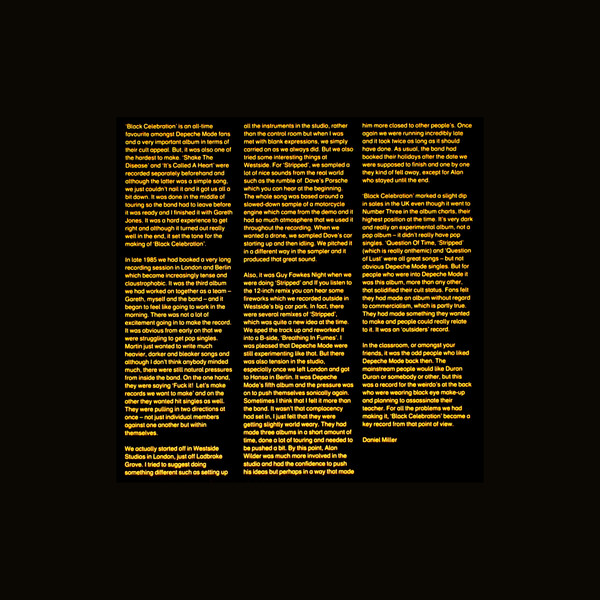 Depeche Mode - Black Celebration | Mute (STUMM26) - 2