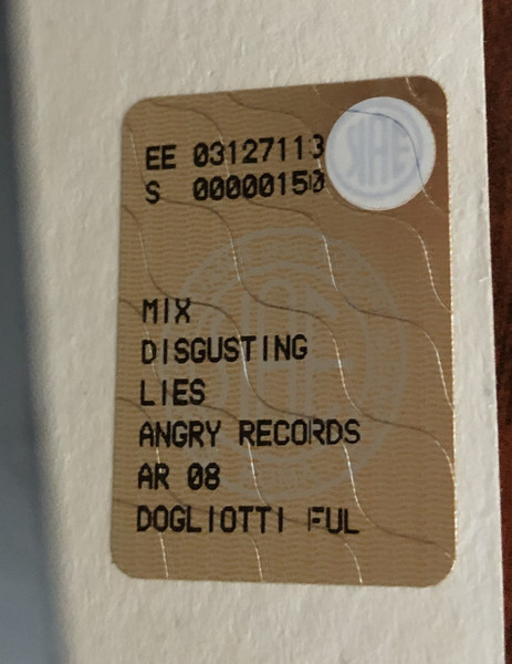 Disgusting Lies - Don't Ask, Just Listen | Angry Records (AR 08) - 3