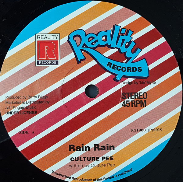 Culture Pee - Rain Rain | Reality Records (JFR1261)