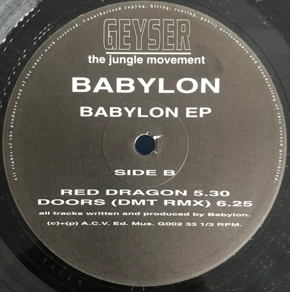 Babylon - Babylon EP | Geyser (G002) - 2