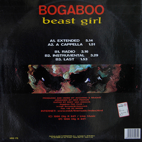 Bogaboo - Beast Girl | Hi NRG Attack (HRG 175)