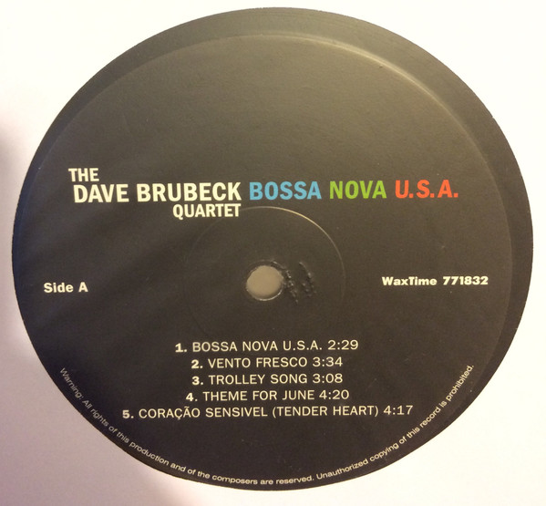 The Dave Brubeck Quartet - Bossa Nova U.S.A. | Waxtime (771832) - 3 The Dave Brubeck Quartet - Bossa Nova U.S.A. | Waxtime (771832) - 3