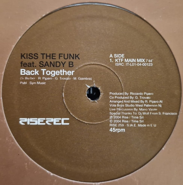 Kiss The Funk - Back Together | Rise (RISE 259) - main