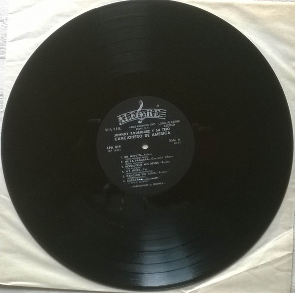 Johnny Rodriguez Y Su Trio - El Cancionero De America | Alegre Records (LPA 819) - 4