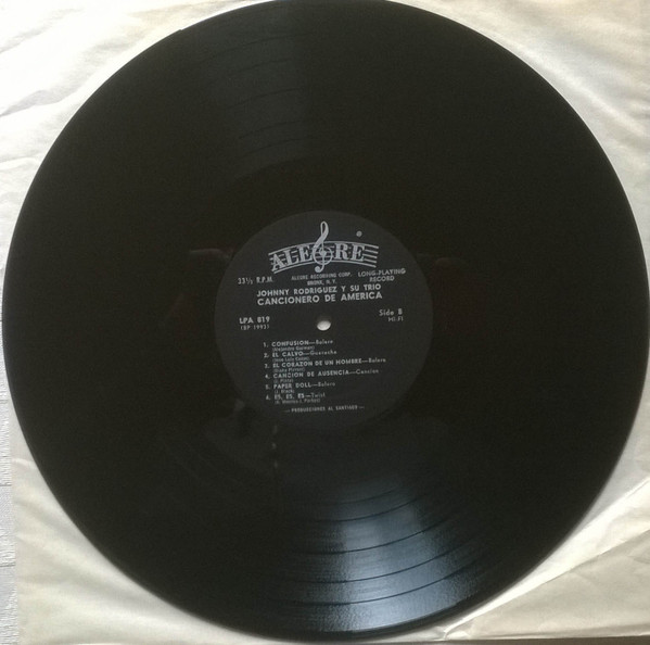 Johnny Rodriguez Y Su Trio - El Cancionero De America | Alegre Records (LPA 819) - 3