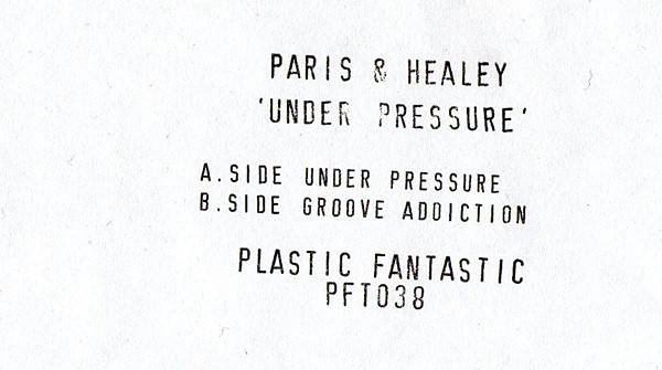 Paris & Healey - Under Pressure | Plastic Fantastic (PFT038) - main