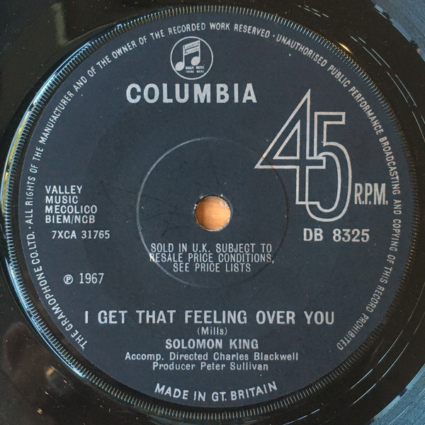 Solomon King - She Wears My Ring | Columbia (DB 8325) - 2