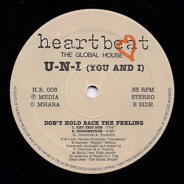 U-N-I (You And I) - Don't Hold Back The Feeling | Heartbeat (H.B. 003) - 2