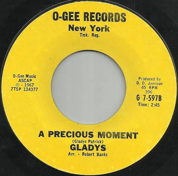 Gladys Patrick - Love / A Precious Moment | O-Gee Records (G 7-597) - 2 Gladys Patrick - Love / A Precious Moment | O-Gee Records (G 7-597) - 2