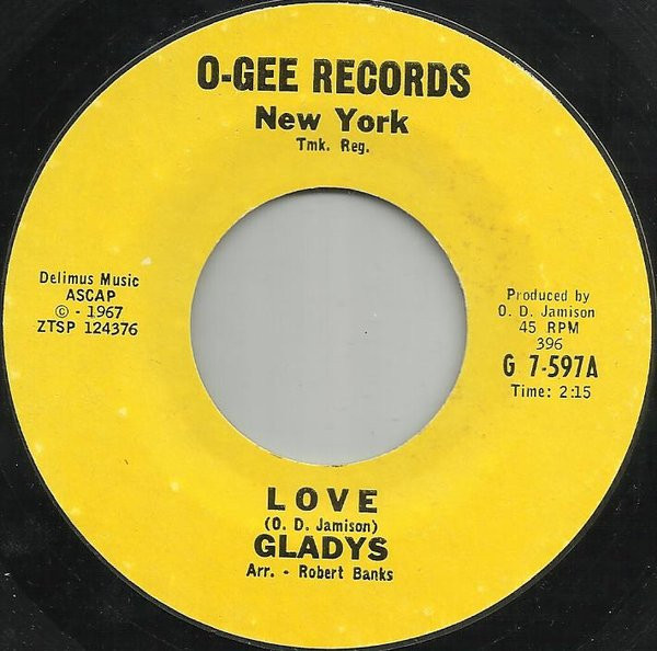 Gladys Patrick - Love / A Precious Moment | O-Gee Records (G 7-597) - main Gladys Patrick - Love / A Precious Moment | O-Gee Records (G 7-597) - main