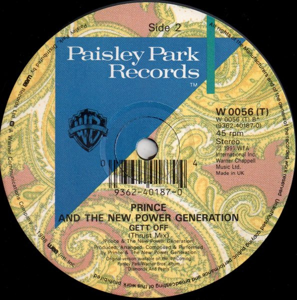Prince And The New Power Generation - Gett Off | Paisley Park (W0056T) - 4