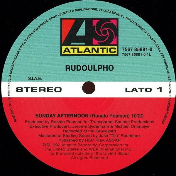 Rudoulpho - Sunday Afternoon / Touch Me | Atlantic (7567 85881-0)