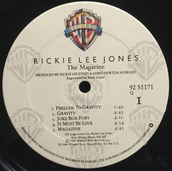 Rickie Lee Jones - The Magazine [Vinyl] | Warner Bros. Records (92 51171) - 3
