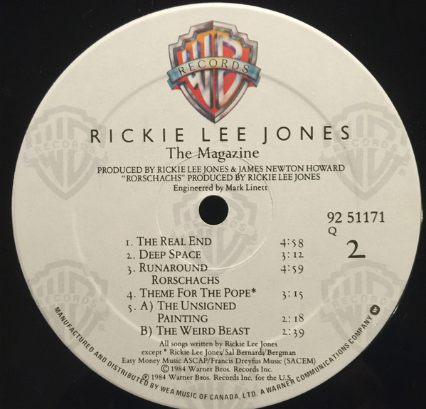 Rickie Lee Jones - The Magazine [Vinyl] | Warner Bros. Records (92 51171) - 4