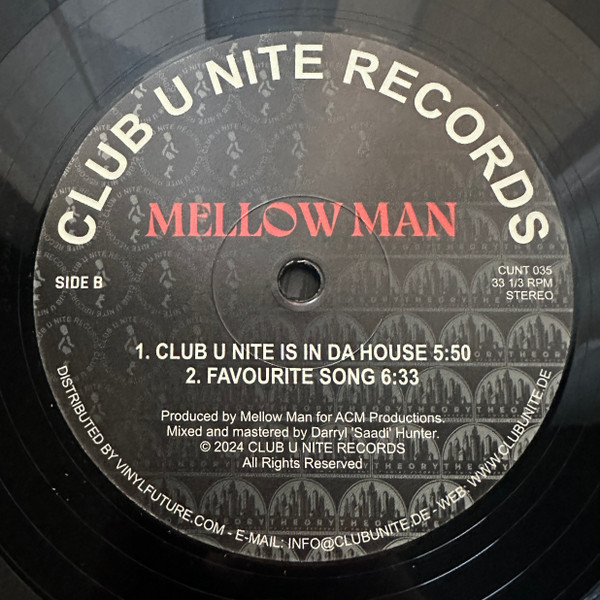 St. David / Mellow Man - Limited Edition Split EP | Club U Nite Records (CUNT 035) - 2