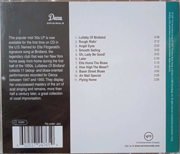 Ella Fitzgerald - Lullabies Of Birdland | Verve Records (0602517247659) - 2 Ella Fitzgerald - Lullabies Of Birdland | Verve Records (0602517247659) - 2