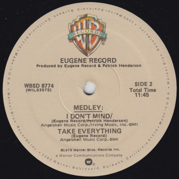 Eugene Record - Magnetism | Warner Bros. Records (WBSD 8774)