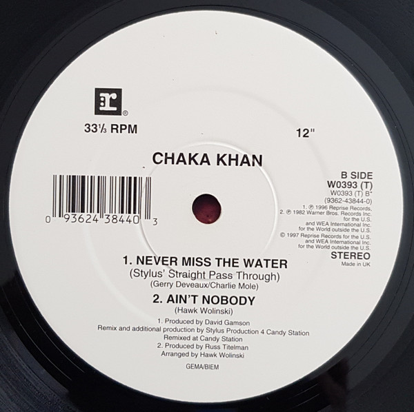Chaka Khan Featuring Me'Shell NdegéOcello - Never Miss The Water | Reprise Records (WO393T) - 4