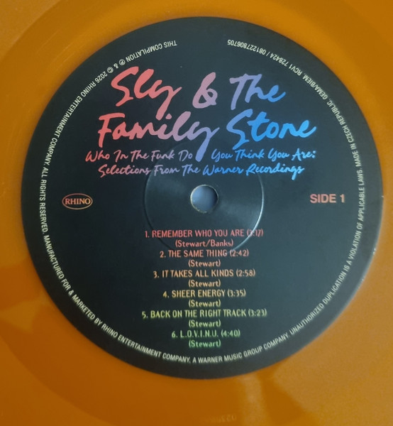 Sly & The Family Stone - Who In The Funk Do You Think You Are: Selections From The Warner Recordings | Rhino Records (RCV1 728424) - 3 Sly & The Family Stone - Who In The Funk Do You Think You Are: Selections From The Warner Recordings | Rhino Records (RCV1 728424) - 3