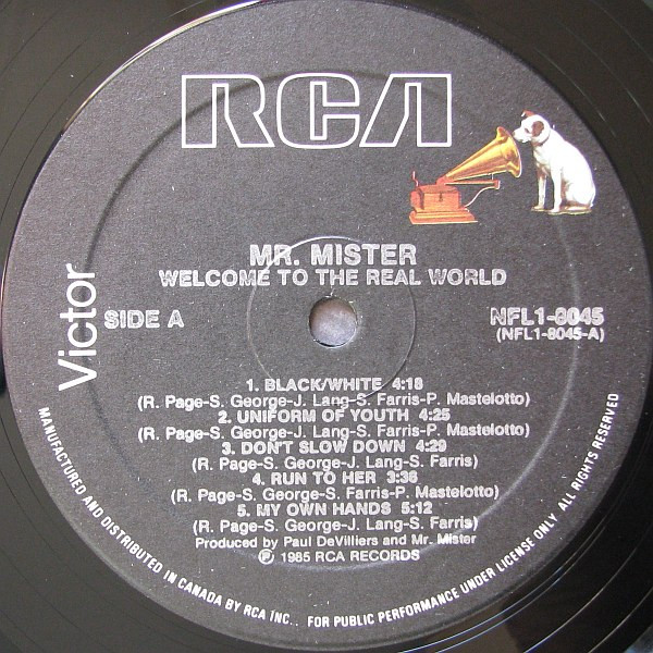 Mr. Mister - Welcome To The Real World | RCA Victor (NFL1-8045) - 3 Mr. Mister - Welcome To The Real World | RCA Victor (NFL1-8045) - 3