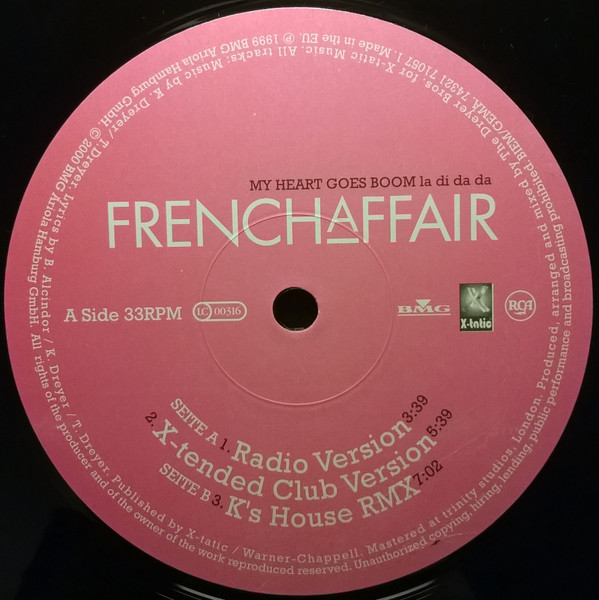 French Affair - My Heart Goes Boom (La Di Da Da) | RCA (74321 71057 1) - 3 French Affair - My Heart Goes Boom (La Di Da Da) | RCA (74321 71057 1) - 3