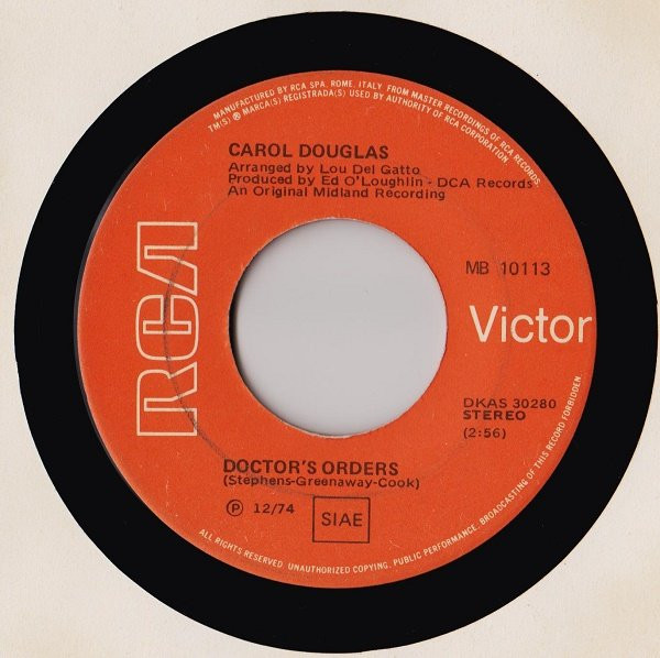 Carol Douglas - Doctor's Orders | RCA (MB 10113) - 3 Carol Douglas - Doctor's Orders | RCA (MB 10113) - 3
