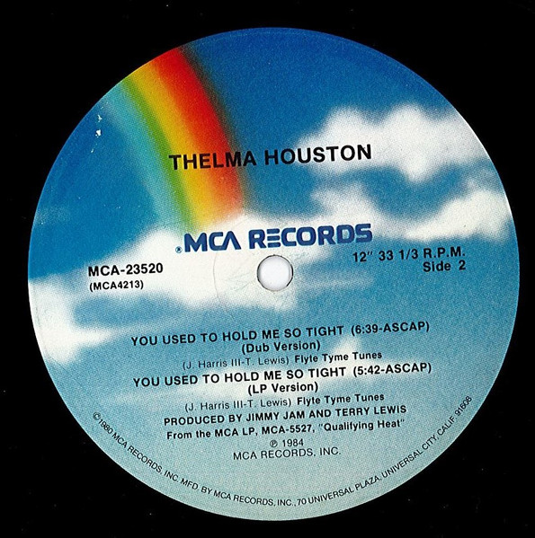 Thelma Houston - You Used To Hold Me So Tight (12" Version) | MCA Records (MCA-23520) - 4 Thelma Houston - You Used To Hold Me So Tight (12" Version) | MCA Records (MCA-23520) - 4