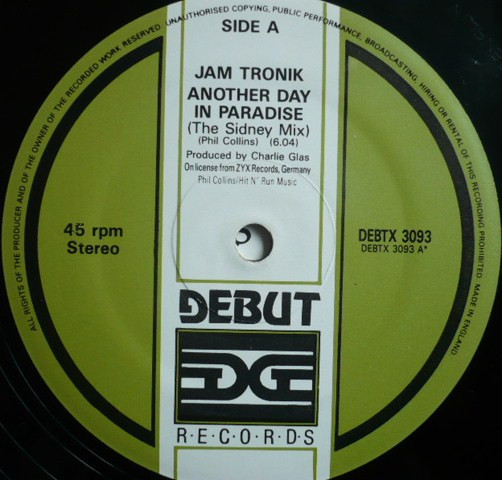 Jam Tronik - Another Day In Paradise | Debut Edge Records (DEBTX 3093) - 3 Jam Tronik - Another Day In Paradise | Debut Edge Records (DEBTX 3093) - 3