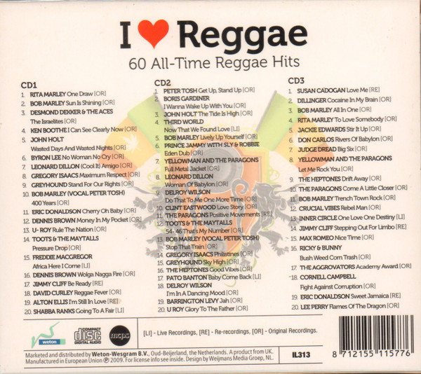 Various - I Love Reggae - 60 All-Time Reggae Hits | Weton (IL313) - 3