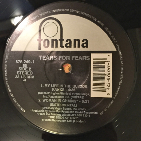 Tears For Fears - Woman In Chains | Fontana (876 249-1) - 4