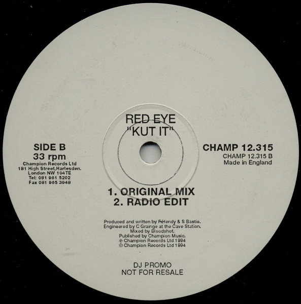 Red Eye - Kut It | Champion (CHAMP 12.315) - 2 Red Eye - Kut It | Champion (CHAMP 12.315) - 2