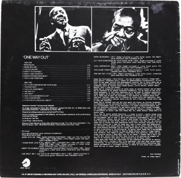 Sonny Boy Williamson - One Way Out | Chess (BRP 2015) Sonny Boy Williamson - One Way Out | Chess (BRP 2015)