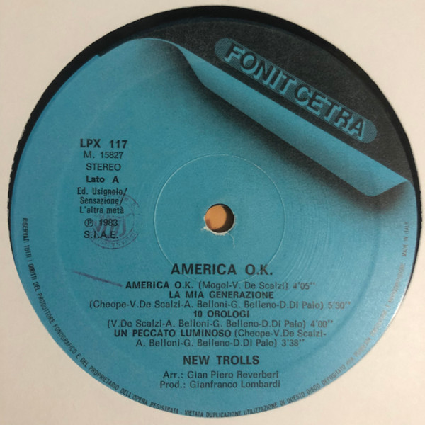 New Trolls - America O.K. | Fonit Cetra (LPX 117) - 4 New Trolls - America O.K. | Fonit Cetra (LPX 117) - 4