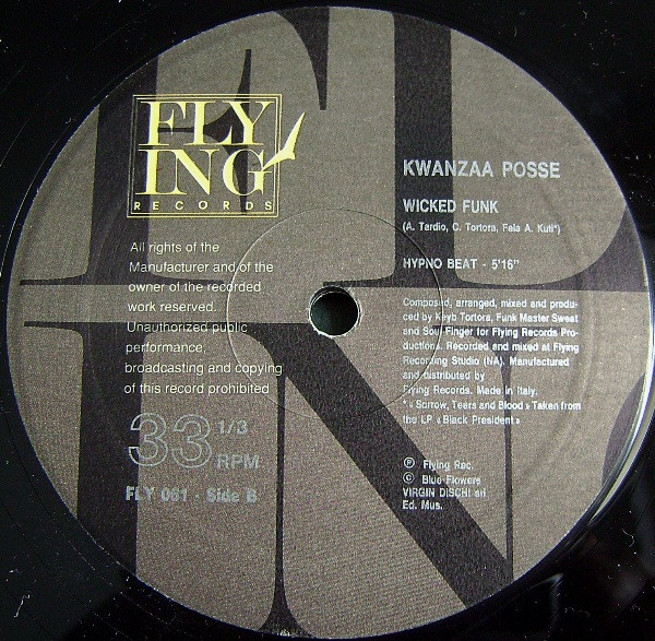 Kwanzaa Posse Featuring Funk Master Sweat - Wicked Funk | Flying Records (FLY 061) - 3