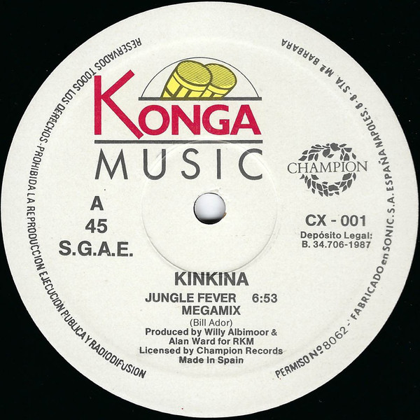 Kinkina - Jungle Fever (1987 Megamixes) | Konga Music (CX - 001) - 3