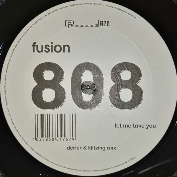 Fusion 808 - Let Me Take You | Pro-ceed (PC 020) - 2